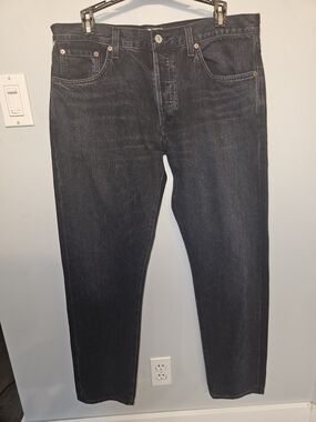 NWT Citizens of Humanity Black Jeans Size 34 Straight Leg Premium Denim New